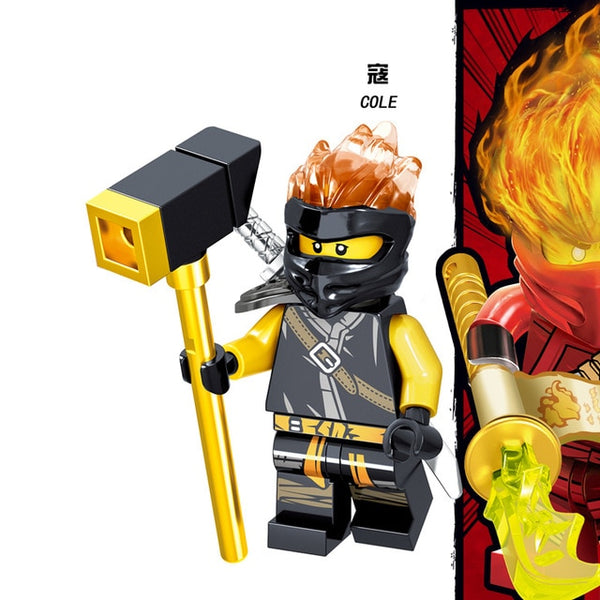 1pcs Ninja Kai Cole Jay Zane Lloyd Nya Mini action Figures Building Blocks Kids Toy Gift Compatible Legoingly Ninjagoed For Kids