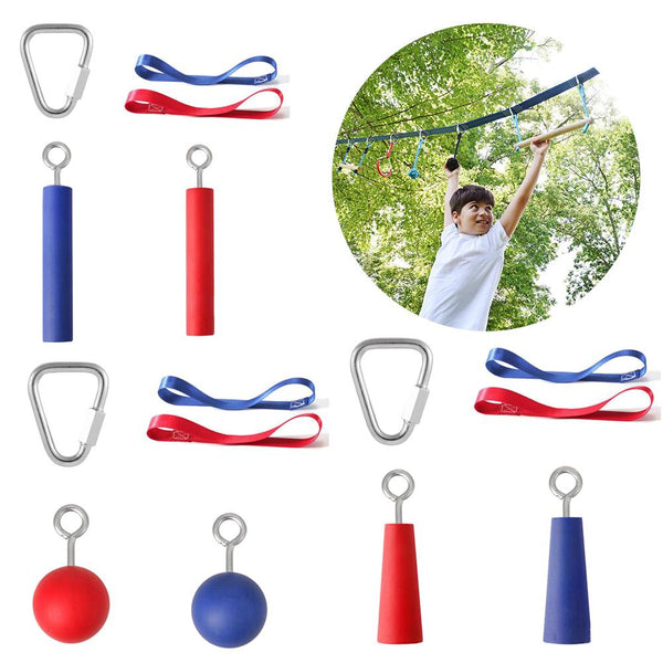 Children Climbing Ninja Rope Obstacle Training Course Warrior Training Equipment Kids Fun Outdoor Climbing Ninja Line Accessory