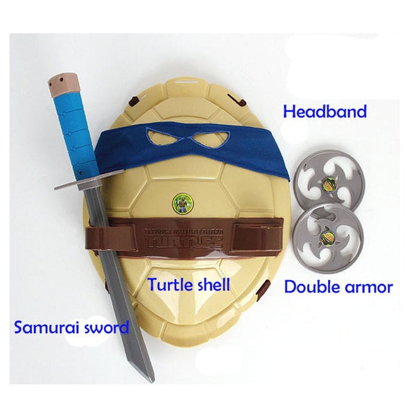 Fun Anime Movie Cartoon Ninja Toys Turtles Armor Weapons Leo Raph Mikey DonFigure Cosplay Shell Props