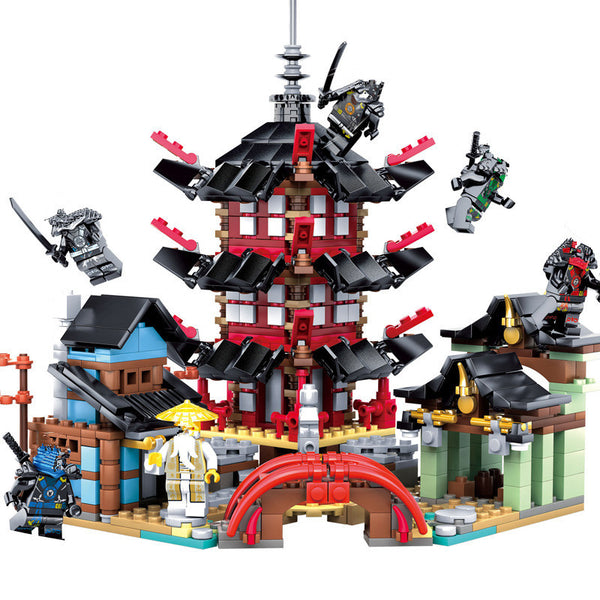 Ninja Temple DIY Building Block Sets 737pcs Educational Toys for Children Compatible Legoinglys Ninjagoes