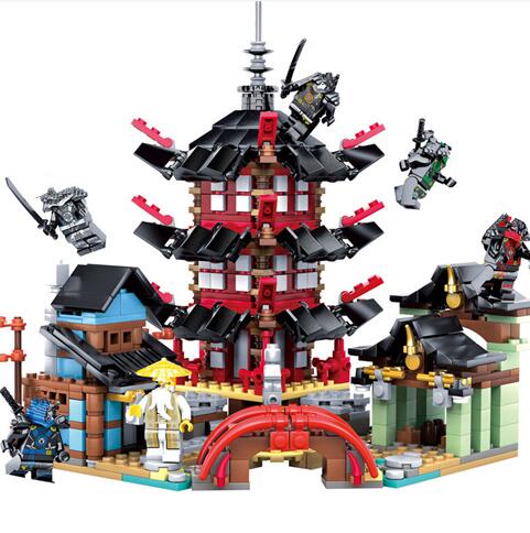 Ninja Temple DIY Building Block Sets 737pcs Educational Toys for Children Compatible Legoinglys Ninjagoes