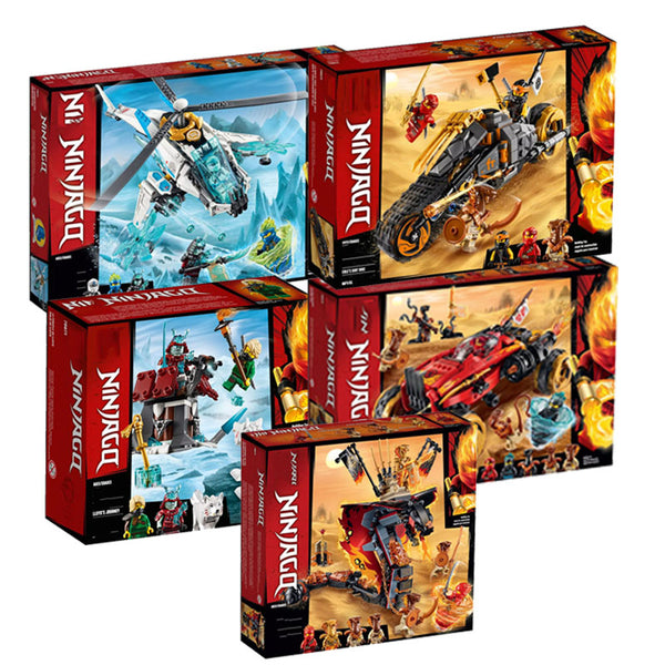 In Stock new Ninja Series Bricks Fire Fang Compatible Legoingly Ninjago 70674 70671 70672 Building Blocks Toys for Kids Gift