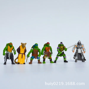 2 Generation 6-Teenage Mutant Ninja Turtles Cream Phone Case DIY Doll Micro Landscape Material Mobile Phone Rope Doll