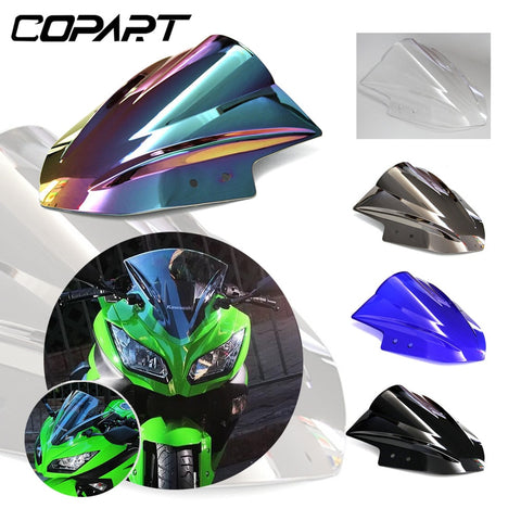 For Ninja 300 EX300 EX300R EX 300R Deflector Motorcycle Windshield Bubble Double Windscreen 2013 2014 2015 2016 2017